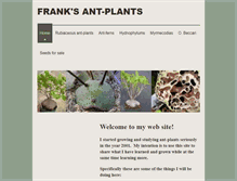 Tablet Screenshot of franksantplants.com
